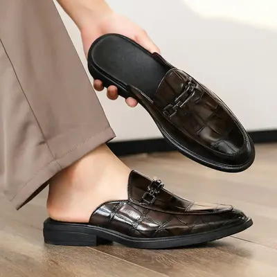 MEN'S LEATHER CASUAL SLIPPERS