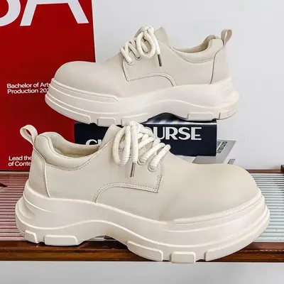 THICK-SOLED LEATHER SHOES