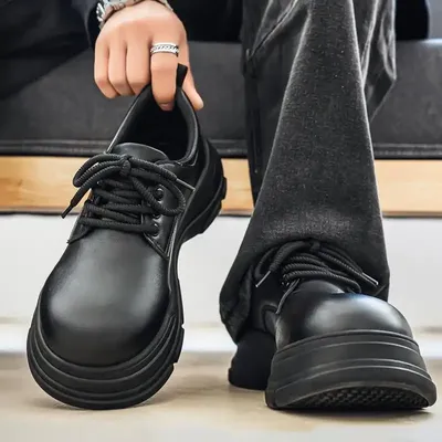 THICK-SOLED LEATHER SHOES