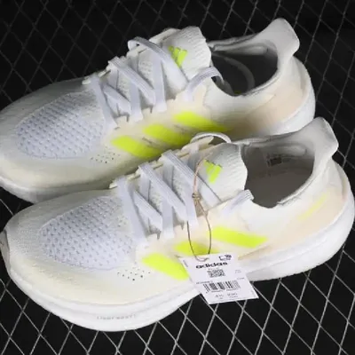 ADIDAS RUNNING SHOES WHITE-YELLOW 1:1