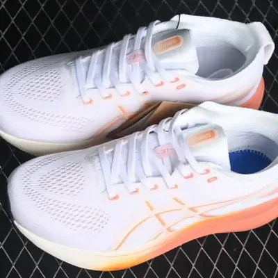  ASICS GEL-KAYANO SHOES WHITE-ORANGE 1:1
