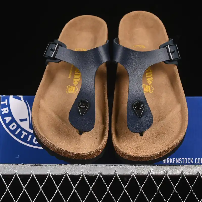 BIRKENSTOCK GIZEH THONG SANDALS DARK BLUE 