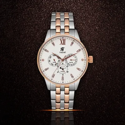 REBEL QUARTZ WATCH PO-HLY0447GSGW