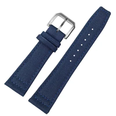 TWO LAYER CANVAS COWHIDE WATCH STRAP PO-WBF0162BlS