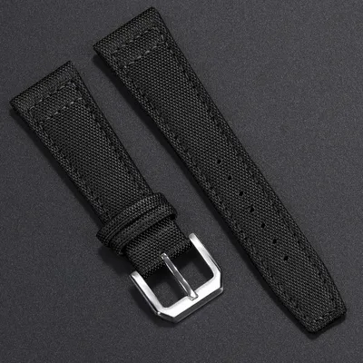 TWO LAYER CANVAS COWHIDE WATCH STRAP PO-WBF0162BS