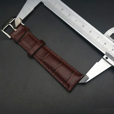 CROCODILE PATTERN GENUINE LEATHER WATCH STRAP PO-0108BrS