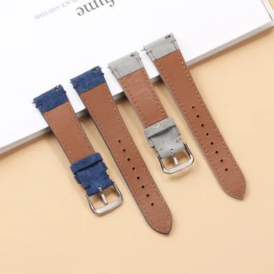 HIGH END SUEDE LEATHER WATCH STRAP PO-WBG0274BlS
