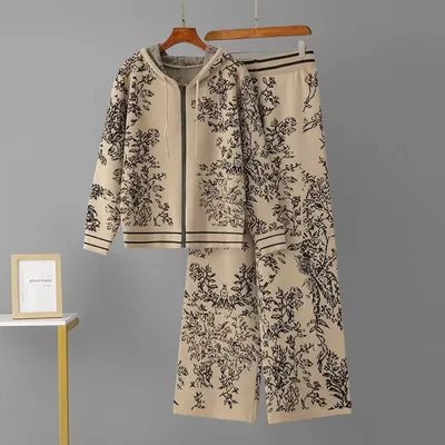 Aretic Edge Cardigan Two-Piece Set 