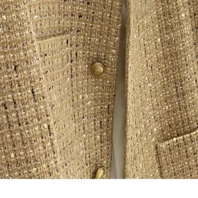 Chanel-Style Sequined Short Jacket 