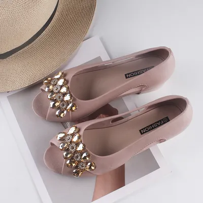 rhinestone peep-toe Shoes