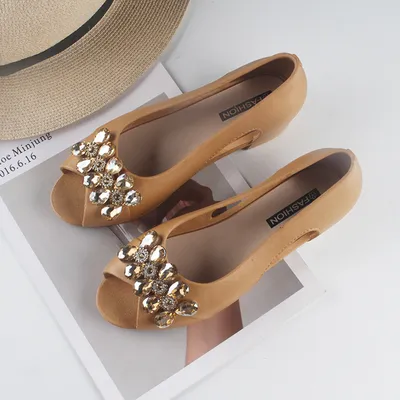 rhinestone peep-toe Shoes