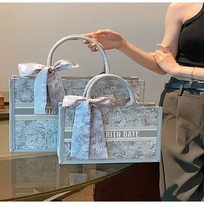 Letter Print Large Capacity Tote Bag