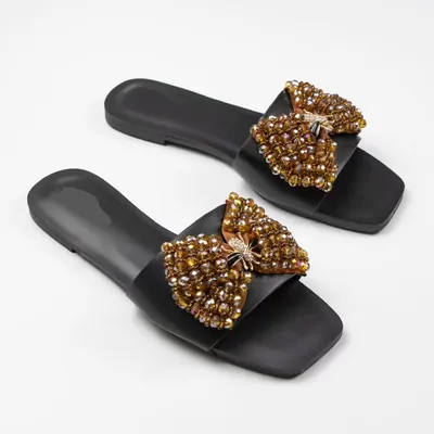 Pearl Bow Women's Slippers 