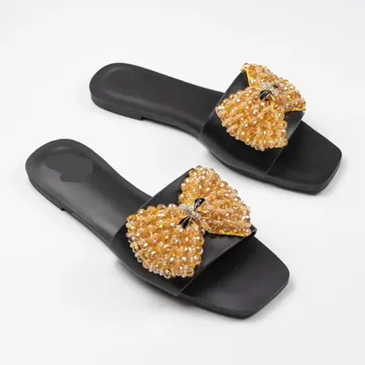 Pearl Bow Women's Slippers 