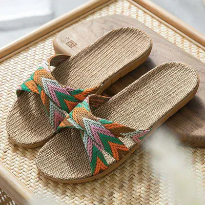 Soft Linen Flip Flops Slipper