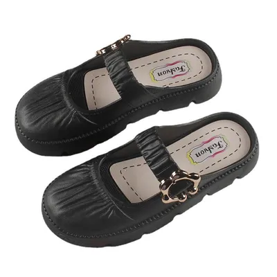 Charming Shark Round Buckle Slippers