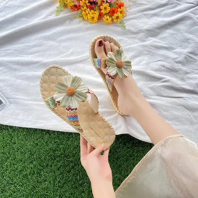 outdoor wear flowers sandals