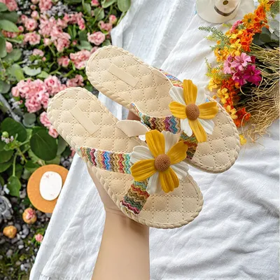 outdoor wear flowers sandals