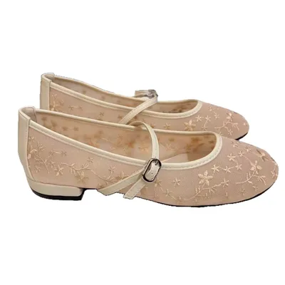 mesh embroidered flowers Shoes