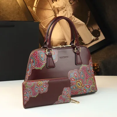 Retro Printed Single Shoulder Crossbody Bag