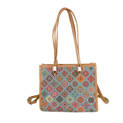Lightweight Zipper Printed Single Shoulder Bag