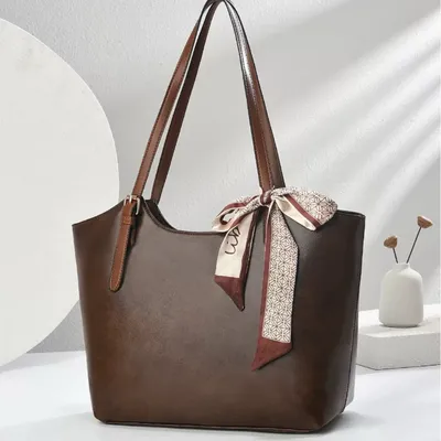 Women Silk Scarf Design Tote Bag