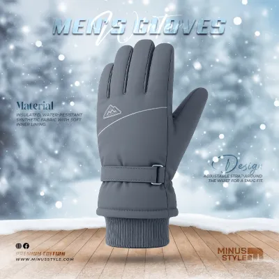 China Hand Gloves - Gray (With Cuff)