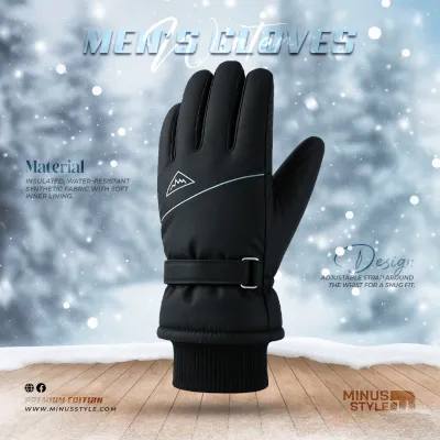 China Hand Gloves - Black (With Cuff)