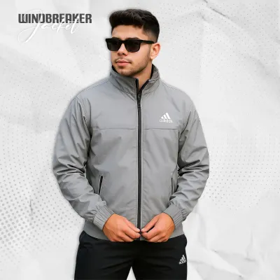 Mash Adidas Hooded Windbreaker - Ash (অ্যাশ)