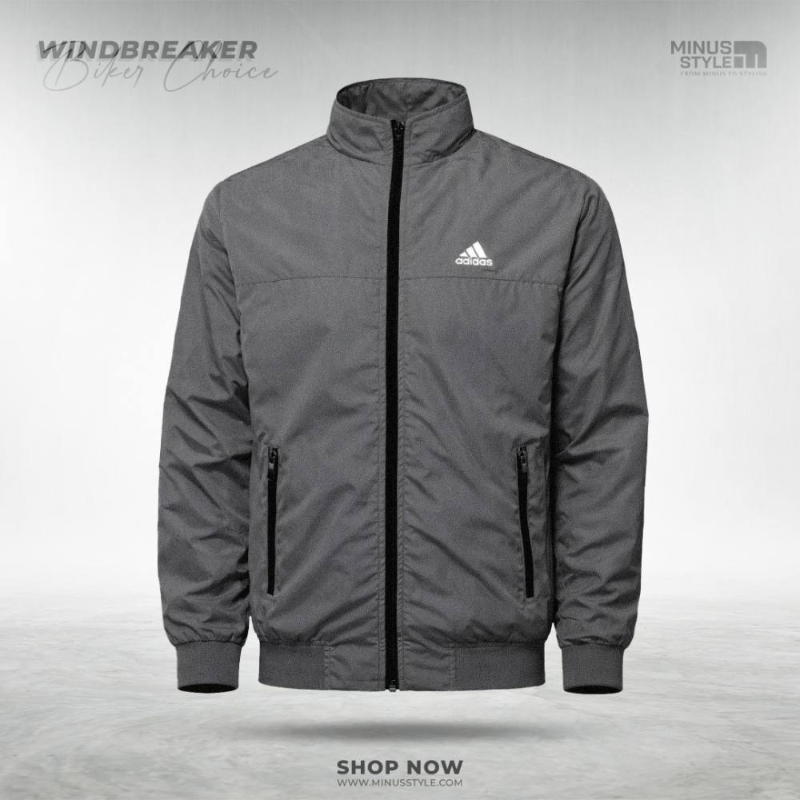 Mash Adidas Hooded Windbreaker-Deep Ash