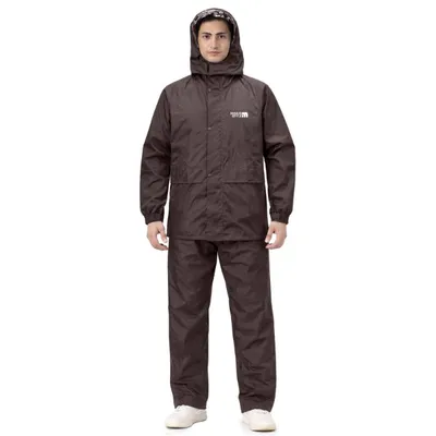 Chocolate - 100% Water Proof Raincoat (PU Coated) with Seam Sealing
