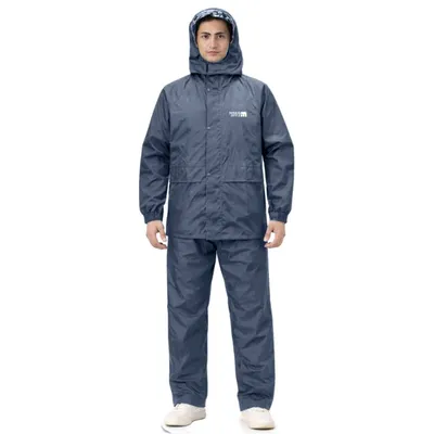 Ash - 100% Water Proof Raincoat (PU Coated) with Seam Sealing
