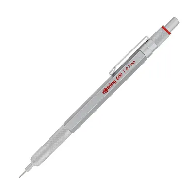 rOtring 600 Mechanical Pencil, 0.7 MM Silver Barrel
