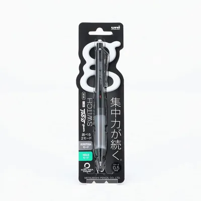 UNI Mitsubishi Mechanical Pencil Alpha Gel Switch 0.5 Dark Black