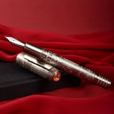 Hongdian 100 Silver Steel Piston Fountain Pen