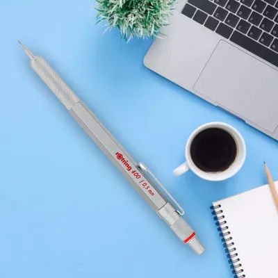 rOtring 600 Mechanical Pencil, 0.5 MM Silver Barrel