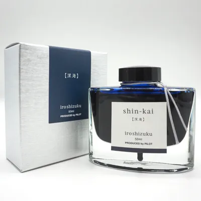 Pilot Iroshizuku Bottled Ink  Shin-Kai Ink (Deep Sea Blue Black)