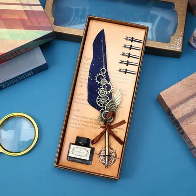 Harry Potter Inspired Quill Feather Pen Set