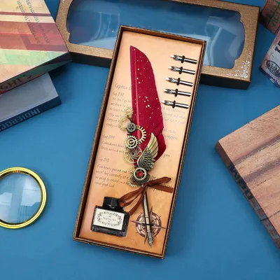 Harry Potter Inspired Quill Feather Pen Set