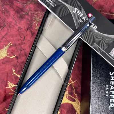 Sheaffer 321 Sentinel Ballpoint Pen Blue with Chrome Trim