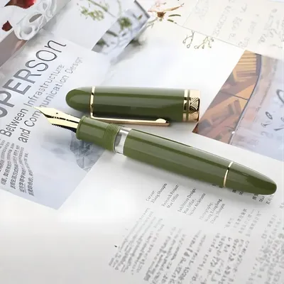 Majohn (Moonman)  P140 Piston Fountain Pen – Green Resin