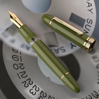 Majohn (Moonman)  P140 Piston Fountain Pen – Green Resin