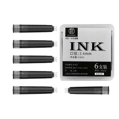 Majohn (Moonman)  Black Ink Cartridges-Pack of 6
