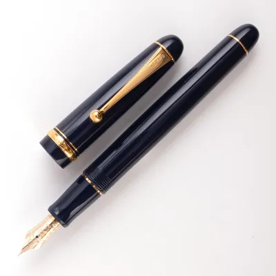 Pilot Custom 74 Fountain Pen - Dark Blue 14K Gold