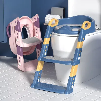 Baby Potty Seat with Ladder- BLUE