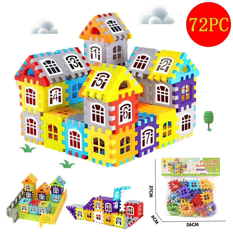 72 pieces in bag house building blocks