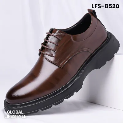 Men's Leather  Korean Style British Style Lace-Up Formal Shoes
