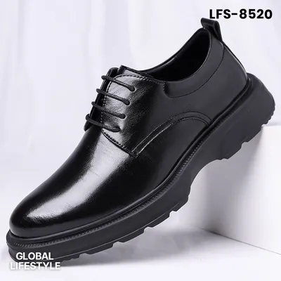 Men's Leather  Korean Style British Style Lace-Up Formal Shoes