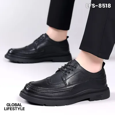 Men's Cowhide British Busines Carved  Breathable Handmade Shoes