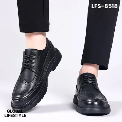 Men's Cowhide British Busines Carved  Breathable Handmade Shoes